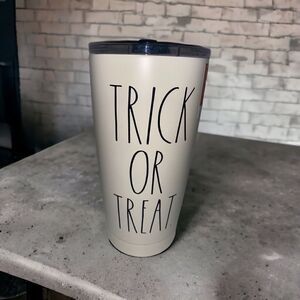 Rae Dunn Trick or Treat Halloween Insulated Tumbler Stainless Steel 17 oz New
